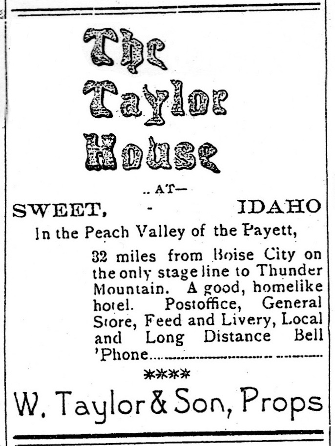 Taylor House, Sweet